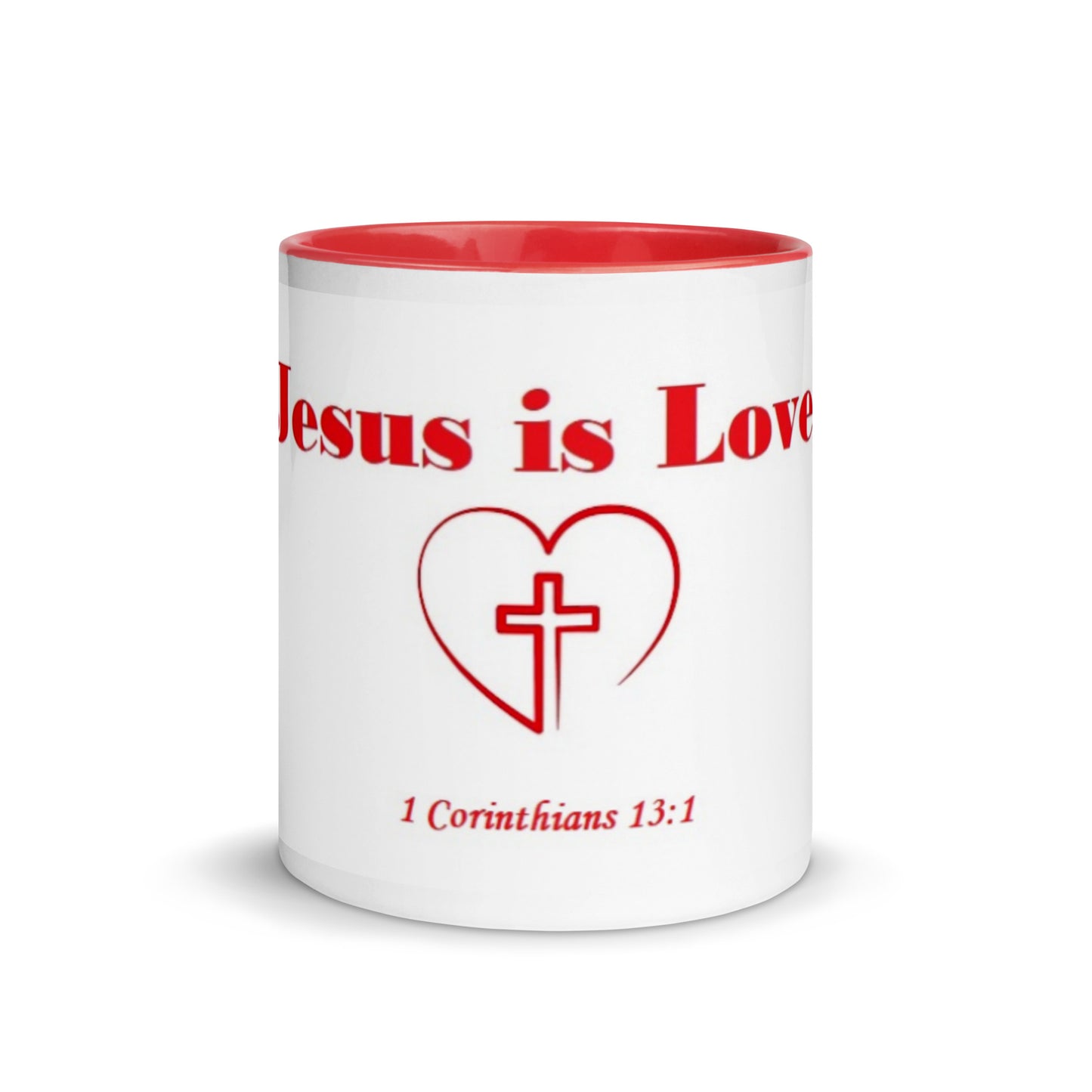 Mug with Red Color Inside | Jesus is Love