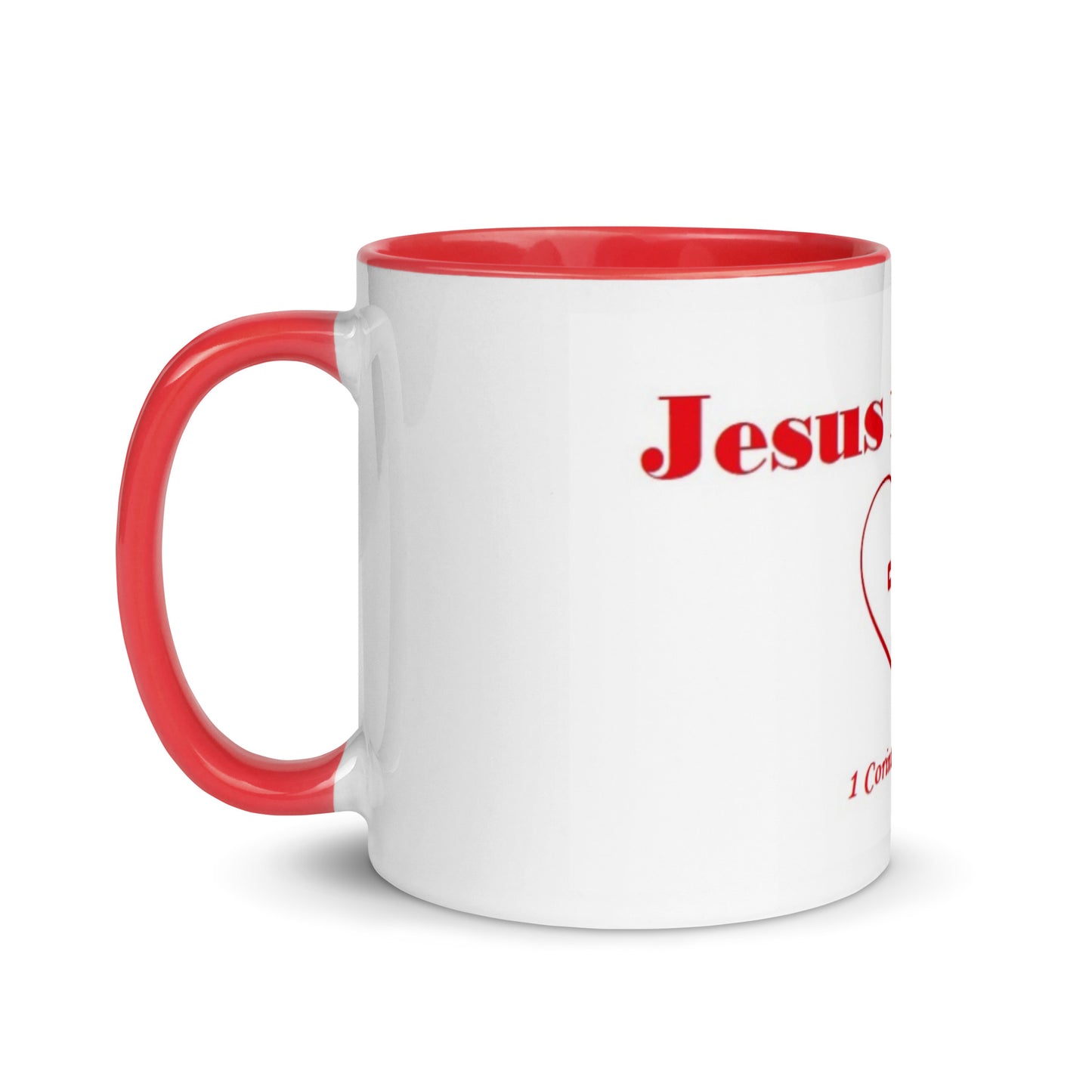 Mug with Red Color Inside | Jesus is Love