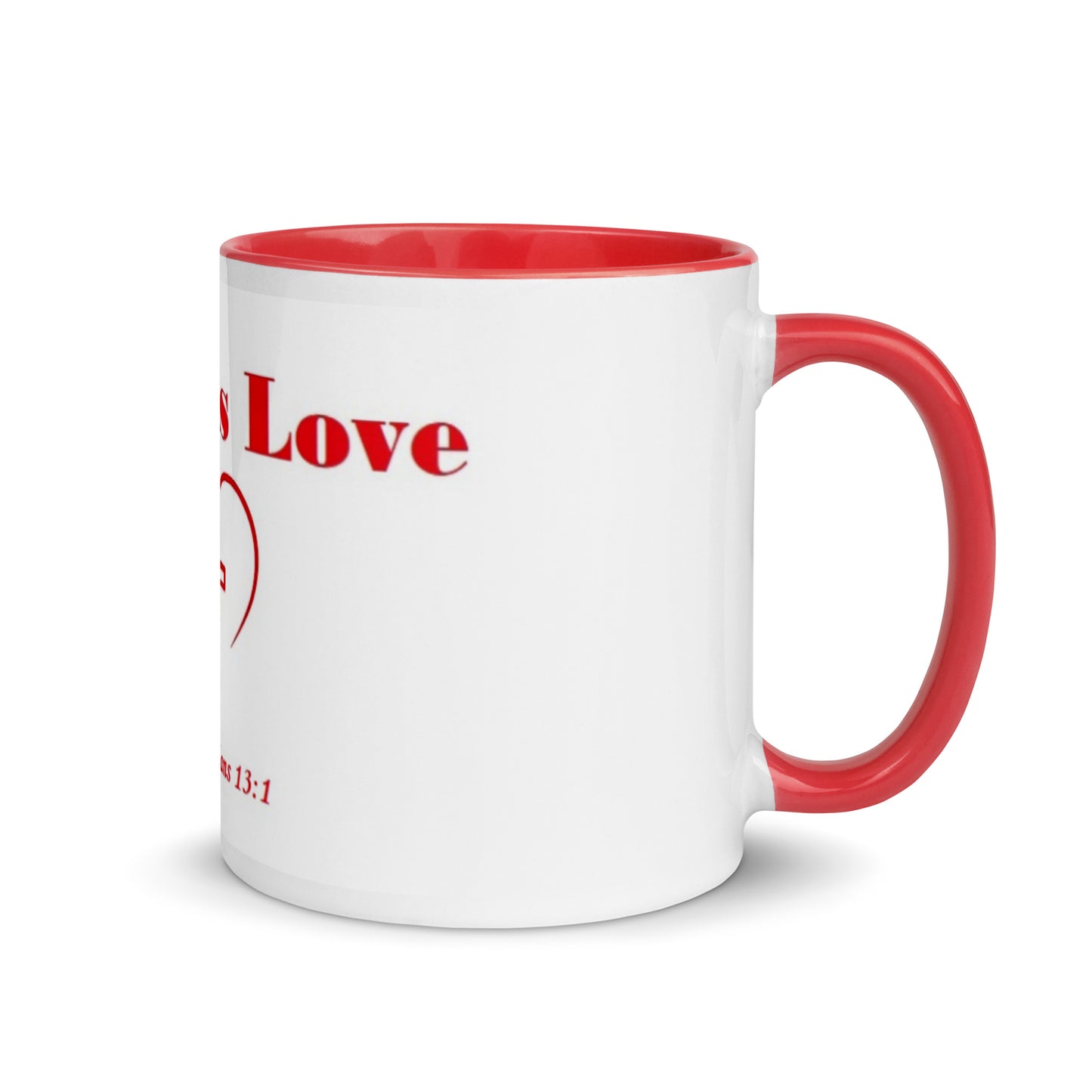 Mug with Red Color Inside | Jesus is Love